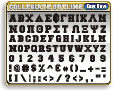 Greek Collegiate Font