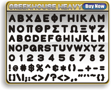 GreekFont Heavy Font Set