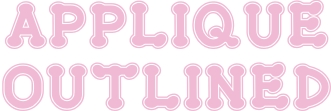 Greek House Applique Outlined Font